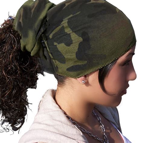 camouflage head scarf.